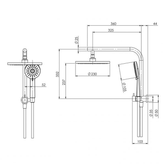 Vivid Slimline Compact Twin Phoenix Shower - Chrome